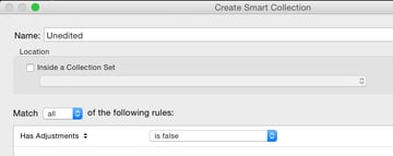 Filter to images without adjustments