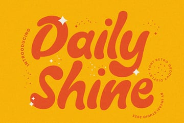 Daily Shine - Groovy Retro Font