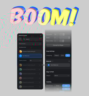 Apply gradient color to the front text