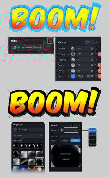 Apply a black matcap