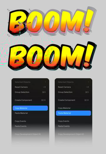 Copy Material and Paste Material