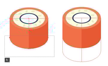 make the shape longer with direct selection tool
