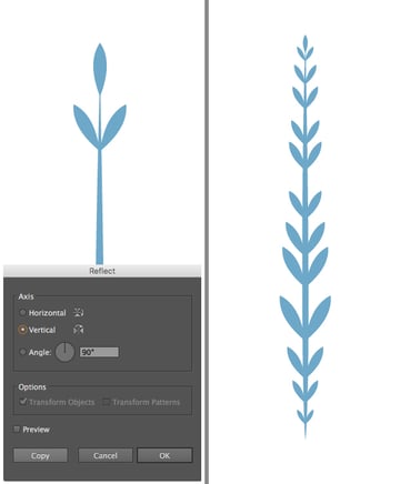 attach leaves to the stem