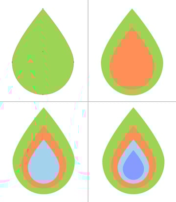 make a peacock feather from the nose shape