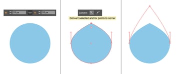 shape a simple nose from circle