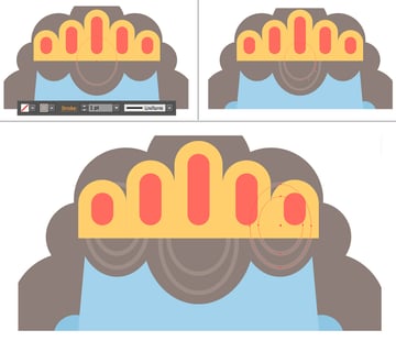 make the hair curly and detailed