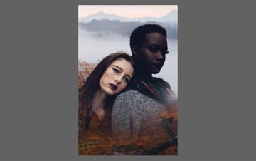 blend the photo with the background