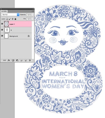 sketch international womens day adobe photoshop type tool 8 layer font gill sans brush tool