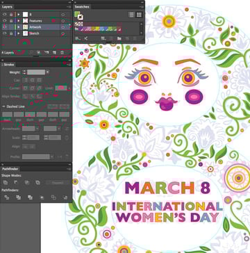 pen tool P adobe illustrator trace stroke weight offset postion front back