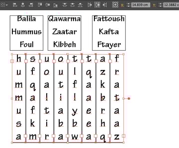 adobe illustrator preview command y alighn horizontal center center aligned font size leading word search game