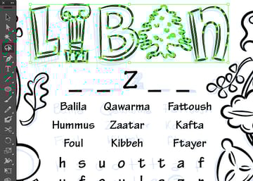 adobe illustrator paintbrush tool B Lasso tool Q selection various elements to position