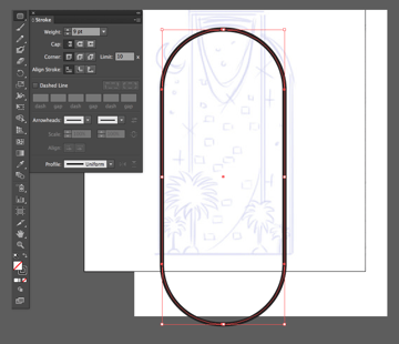 adobe illustrator rounded rectangle tool up arrow down 9pt stroke no fill icon linework