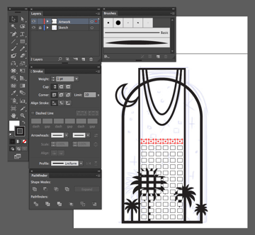 dobe illustrator skyscraper kingdom center repeat copy paste duplicate action 