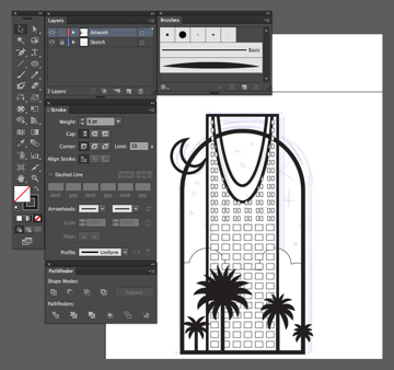adobe illustrator arrange move to front back backwards forward shortcuts kingdom centre
