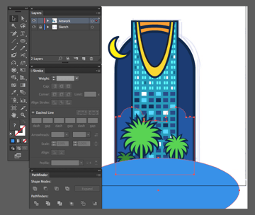 adobe illustrator cloud horizon ellipse pop colo kingdom centre