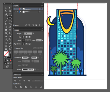 adobe illustrator ellipse tool shaded area intersect pathfinders panel