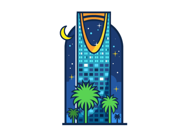 kingdom centre icon landmark illustration by miss chatz tutorial illustration city icon artwork art