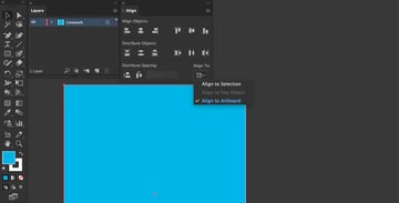 Set Rectangle Width  Height and align to Artboard