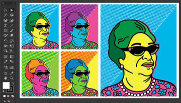 Fill color Using Selection Tool and swatches