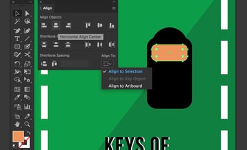 Create rounded rectangle set width height and align to sleection