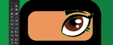 Pen Tool Draw lashes Eyebrows Group together