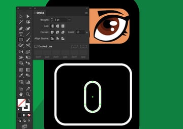 Rounded Rectangle tool set Stroke Weight