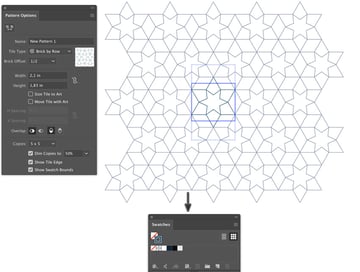 object patern make pattern options dialog box