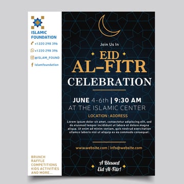 Final image for Eid Al Fitr celebration event flyer template design easy by misschatz