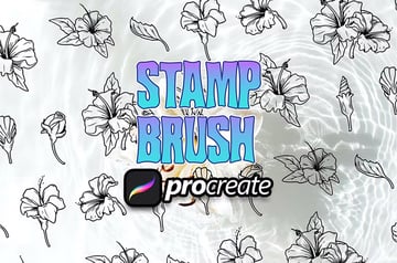 flower calla lily brush stamp for Procreate from Envato Elements