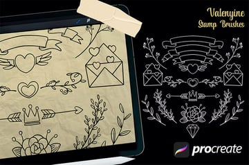 Valentine Stamp Brush for Procreate on envato elements