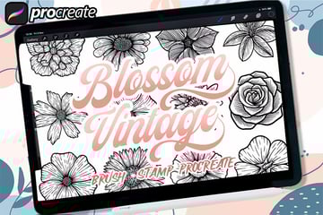 blossom vintage brush for Procreate from Envato Elements