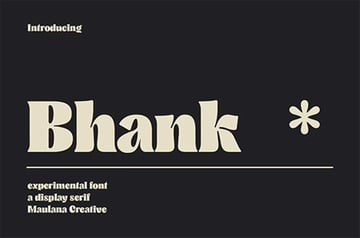 Bhank Experimental Display Typeface