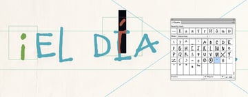 accent applied via glyphs panel