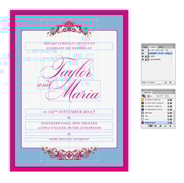 magenta spot applied