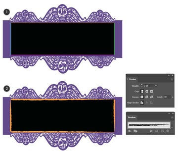 How to stroke background logo shape