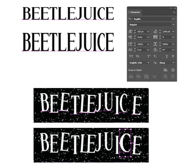 How to type the beetlejuice font