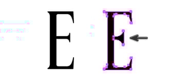How to distort letter E