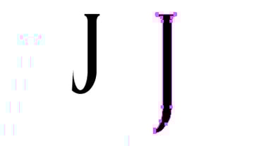 How to distort letter J