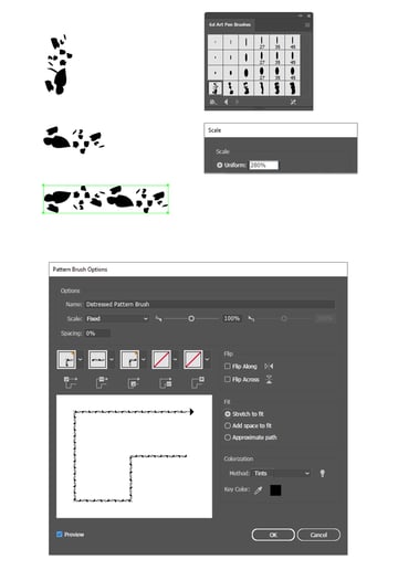 How to make a distressed pattern brush in Illustrator