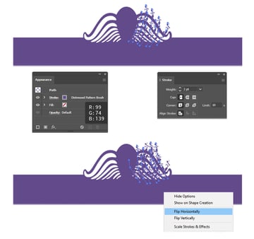 How to use a distressed pattern brush