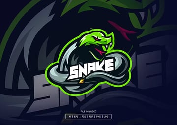 Snake logo available on Envato Elements 