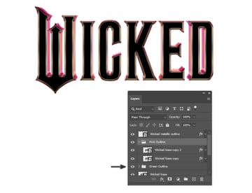How to duplicate Wicked green outline