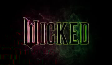 Wicked movie text effect logo final image duotone version