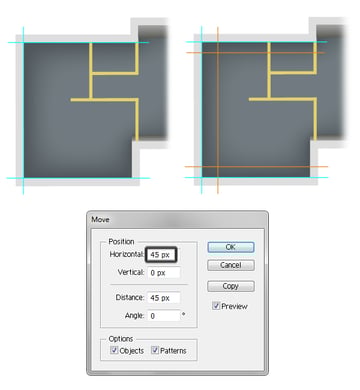 draw exterior walls 1