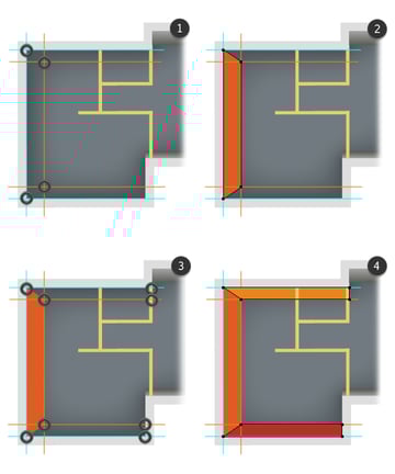 draw exterior walls 2