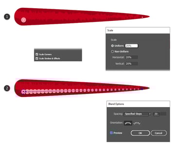 how to blend the sucker shapes on the tentacle brush