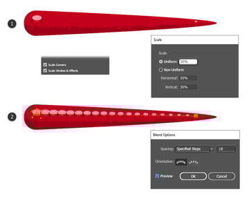how to blend the side sucker shapes on the tentacle
