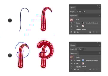 how to apply the tentacles Art Brush