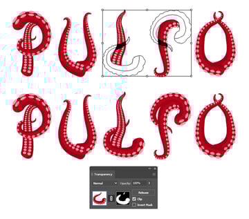 how to create the twisted tentacles design