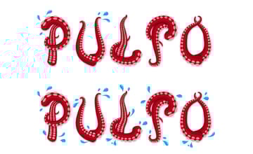 how to arrange water droplets around the tentacles text effect